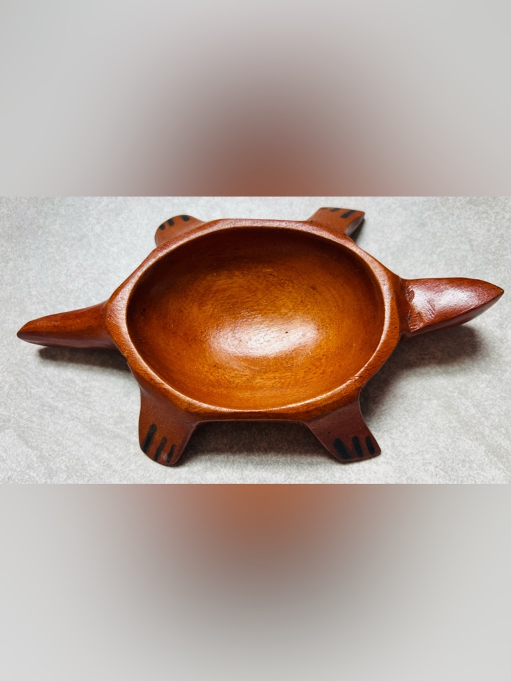 Hand Carved Turtle Trinket Tray